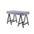 47" Gray and Black Writing Desk With Two Drawers