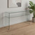 43" Clear Glass Solid Console Table With Shelf
