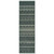 8' Black Ivory Machine Woven Geometric Indoor Runner Rug