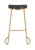 Set of Two Black and Gold Modern Glam Geo Backless Barstools