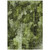 3' X 4' Green Floral Washable Non Skid Indoor Outdoor Area Rug