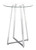 Mod Geo Chrome and Glass Round Bistro Dining Table