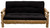 83" Black 100% Cotton Sleeper Sleeper Sofa With Wood Brown Legs