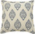 Indigo and Beige Medallion Throw Pillow