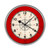 15" Rustic Red and Cream Compass Wall Clock