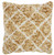 Yellow and White Shaggy Chevron Throw Pillow