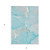 3' X 4' Teal Abstract Washable Non Skid Indoor Outdoor Area Rug