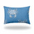 12" X 18" Blue And White Crab Enveloped Lumbar Indoor Outdoor Pillow Cover