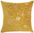 Mustard and Silver Throw Pillow