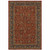 6' X 9' Red And Blue Oriental Power Loom Stain Resistant Area Rug