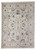 4' X 6' Tan Ivory And Blue Floral Stain Resistant Area Rug