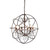 Planetshaker Ii Antique Bronze And Crystal 6-Light Chandelier