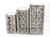 Gray Floral Mirrored Nesting Table 3 Piece Set