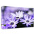 "Purple Flowers" Wrapped Canvas Print Wall Art