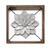 Grey Metal &amp;amp; Wood Framed Wall Flower