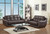 61'' X 39'' X 36'' Modern Brown Leather Sofa And Loveseat
