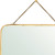 Gold Metal Horizontal Wall Mirror