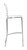 Set of Two White Faux Leather and Steel Modern Basket Weave Bar Chairs