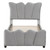 Gray Tufted Velvet Upholstered Twin Bed Frame