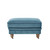 25" Teal Velvet With Natural Tufted Cocktail Ottoman