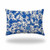 12" X 18" Blue And White Enveloped Lumbar Indoor Outdoor Pillow Cover