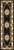 2' x 8' Black or Ivory Medallion Runner Rug