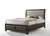 87" X 63" X 52" Gray Fabric And Antique Gray Queen Storage Bed