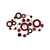 Red Multi-Metallic Circle Wall Decor