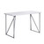 22" x 47.25" x 30" White Silver Metal Hollow Core Particle Board Computer Desk