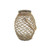 12.25" Clear and Brown Oval Glass Jar with Rope