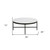 36" White And Black Faux Marble And Steel Round Coffee Table