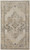 4' X 6' Ivory And Gray Floral Power Loom Distressed Area Rug