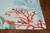5'x8' Blue Hand Hooked Bordered Coral Reef Indoor Area Rug