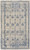 5' X 8' Blue And Ivory Geometric Power Loom Distressed Area Rug