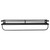 20" Black Rectangular Wall Mounted Iron Shelf with Hanging Bar