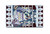 5' X 7' Dark Brown And Blue Abstract Area Rug
