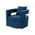 Stylish Blue Velvet Swivel Chair