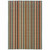 9’x13’ Green and Brown Striped Indoor Outdoor Area Rug