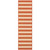 2’x8’ Orange and Ivory Striped Indoor Outdoor Runner Rug