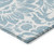 3' X 4' Denim and Ivory Floral Washable Non Skid Indoor Outdoor Area Rug