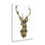 Diamond Deerhead 5 Wrapped Canvas Print Living Room Wall Art