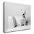 White On White Wrapped Canvas Print Wall Art