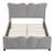 Gray Tufted Velvet Upholstered Full Bed Frame