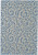10' X 14' Blue Ivory And Tan Floral Distressed Stain Resistant Area Rug