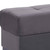 50" Gray and Brown Microfiber Storage Ottoman