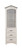 14" X 24" X 78" Weathered White Washed Gray Wood Bookcase