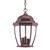 Three Light Dark Brown Wide Lantern Hanging Light