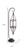 46" Brown Flameless Floor Lantern Candle Holder