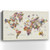 Homeroots Home Decor 48"x32" Fun Floral Map of the World Canvas Wall Art