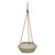 Light Grey Metal Hanging Rope Planter